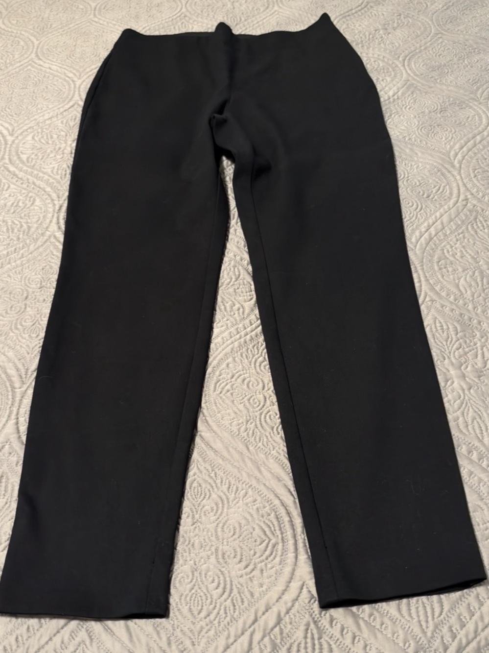LOFT Mid Waist Skinny Pants Straight Leg Black Size 12